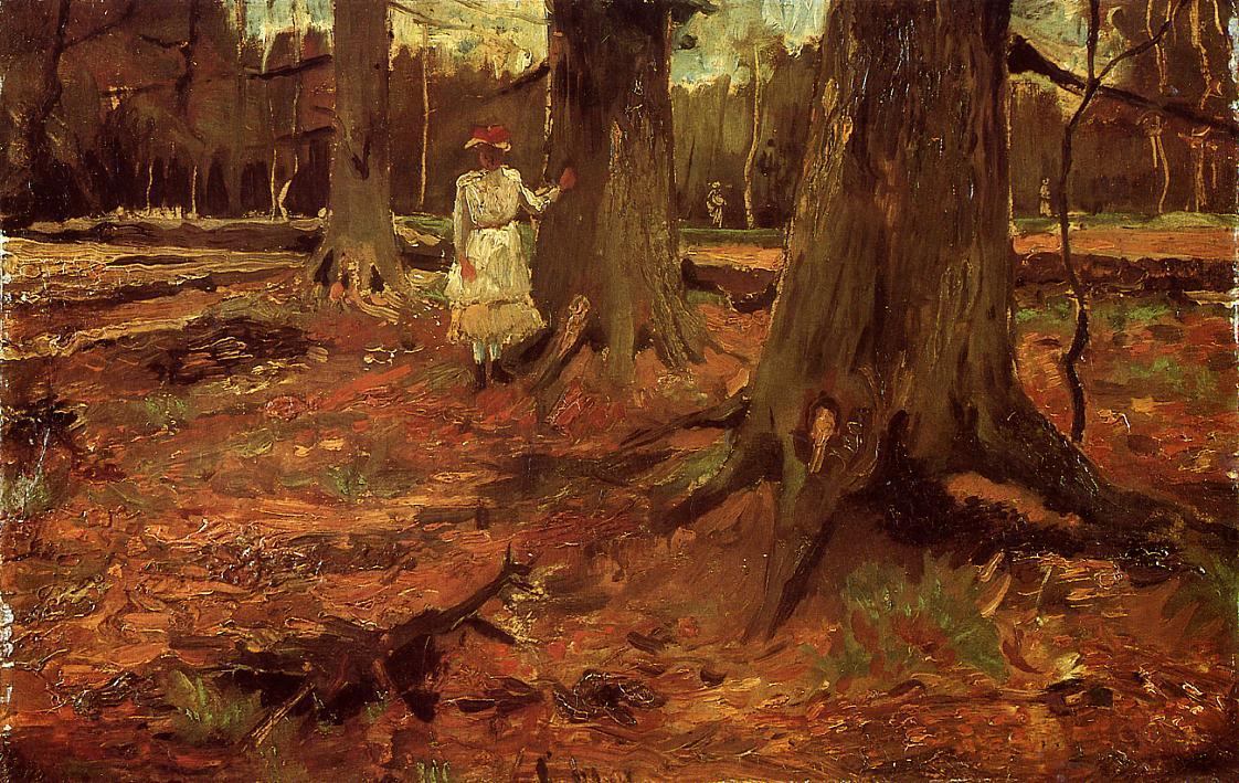 Vincent van Gogh A Girl in White in the Woods
